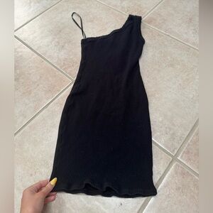 Urban Outfitters Black One-Shoulder Mini Dress